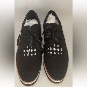 Donald Pliner Napolico Black Tan Wedges NEW Size 7